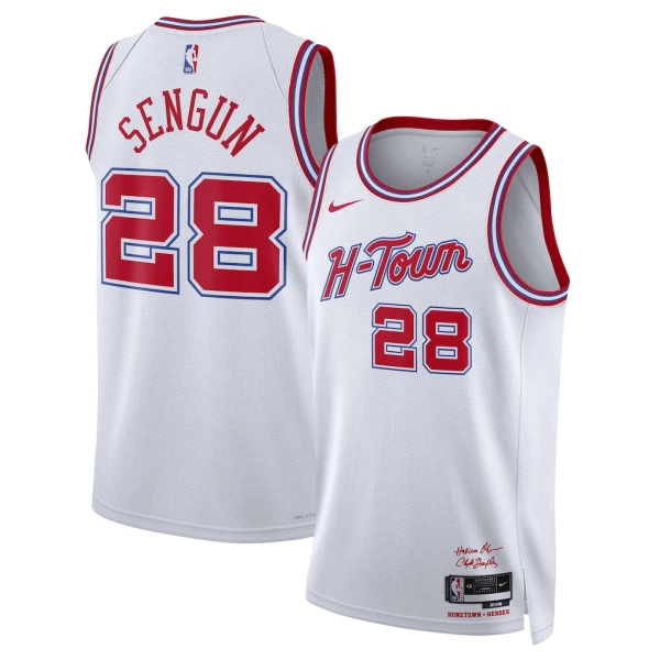 Maillot Homme Houston Rockets Alperen Sengun City Edition 2025-26 Blanc Swingman