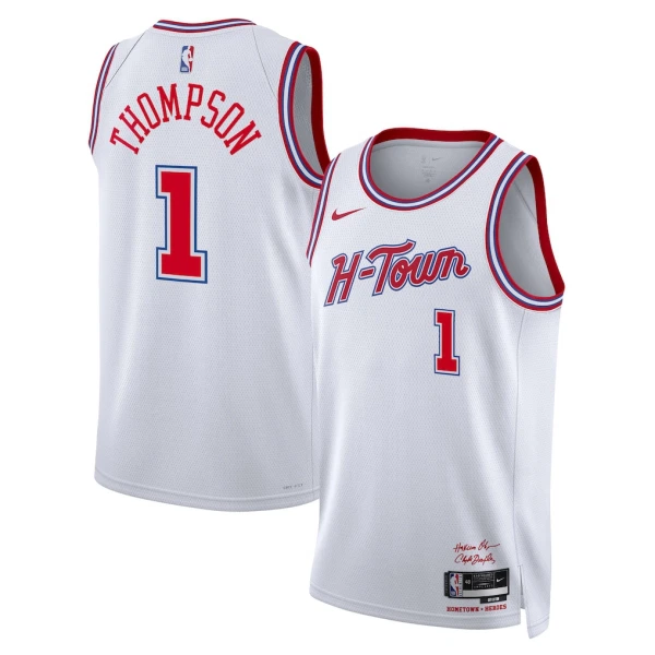 Maillot Homme Houston Rockets Amen Thompson City Edition 2025-26 Blanc Swingman