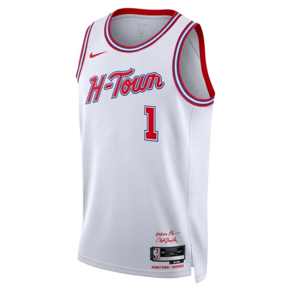 Maillot Homme Houston Rockets Amen Thompson City Edition 2025-26 Blanc Swingman
