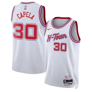Maillot Homme Houston Rockets Clint Capela City Edition 2025-26 Blanc Swingman