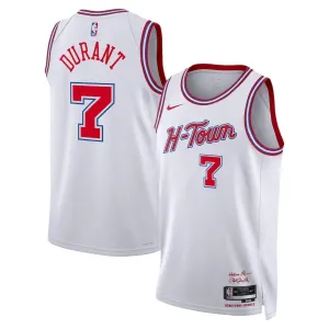 Maillot Homme Houston Rockets Kevin Durant City Edition 2025-26 Blanc Swingman