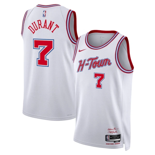 Maillot Homme Houston Rockets Kevin Durant City Edition 2025-26 Blanc Swingman