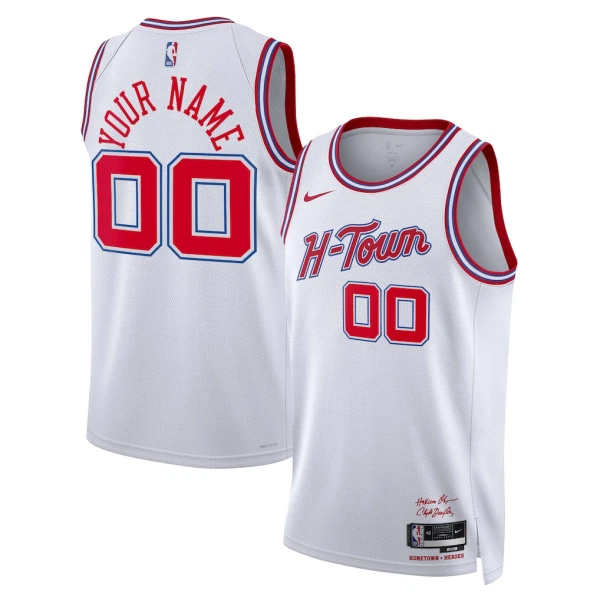 Maillot Homme Houston Rockets Personnalisé City Edition 2025-26 Blanc Swingman