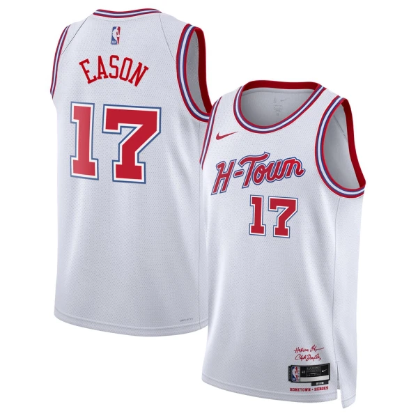 Maillot Homme Houston Rockets Tari Eason City Edition 2025-26 Blanc Swingman