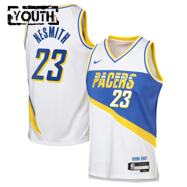 Maillot Enfant Indiana Pacers Aaron Nesmith City Edition 2025-26 Blanc Swingman
