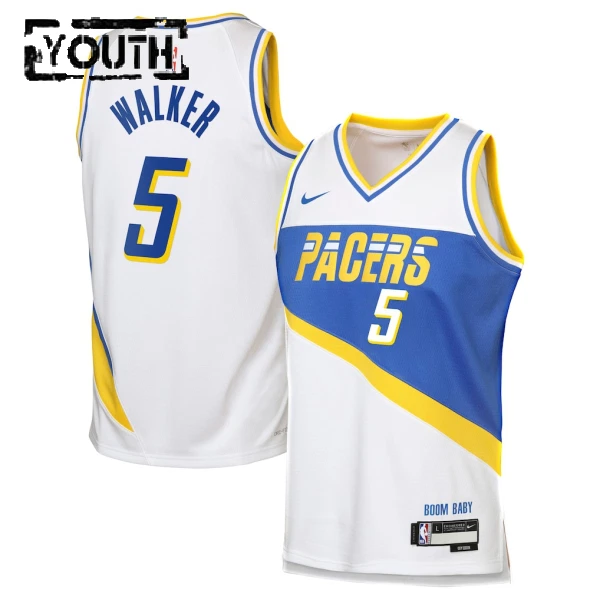 Maillot Enfant Indiana Pacers Jarace Walker City Edition 2025-26 Blanc Swingman
