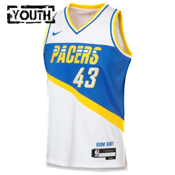 Maillot Enfant Indiana Pacers Pascal Siakam City Edition 2025-26 Blanc Swingman