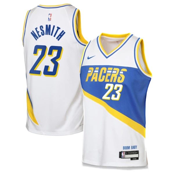 Maillot Homme Indiana Pacers Aaron Nesmith City Edition 2025-26 Blanc Swingman