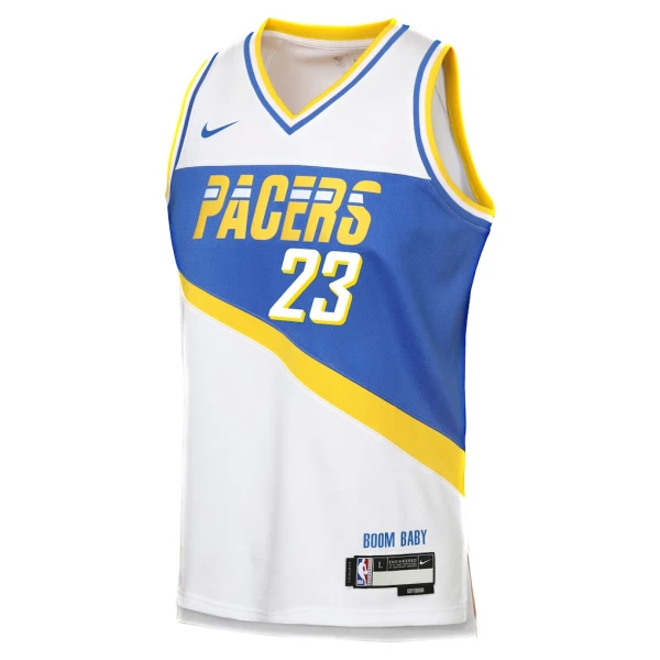 Maillot Homme Indiana Pacers Aaron Nesmith City Edition 2025-26 Blanc Swingman