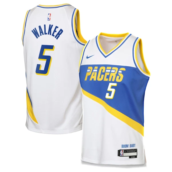 Maillot Homme Indiana Pacers Jarace Walker City Edition 2025-26 Blanc Swingman Maillot Homme Indiana Pacers Jarace Walker City Edition 2025-26 Blanc Swingman