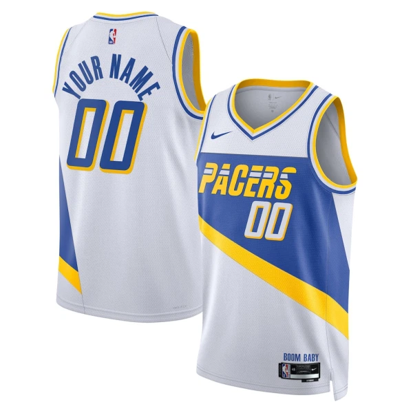 Maillot Homme Indiana Pacers Personnalisé City Edition 2025-26 Blanc Swingman