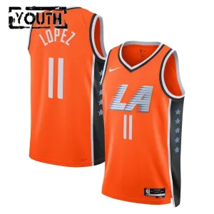 Maillot Enfant LA Clippers Brook Lopez City Edition 2025-26 Orange Swingman