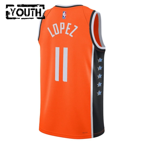 Maillot Enfant LA Clippers Brook Lopez City Edition 2025-26 Orange Swingman
