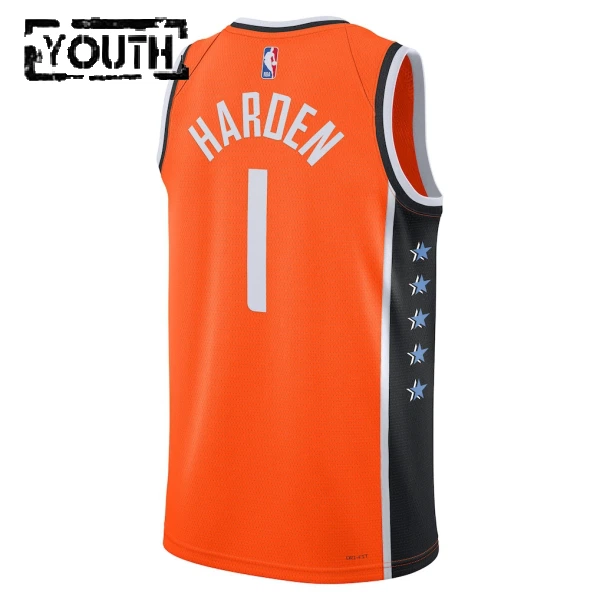 Maillot Enfant LA Clippers James Harden City Edition 2025-26 Orange Swingman