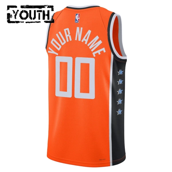 Maillot Enfant LA Clippers Personnalisé City Edition 2025-26 Orange Swingman