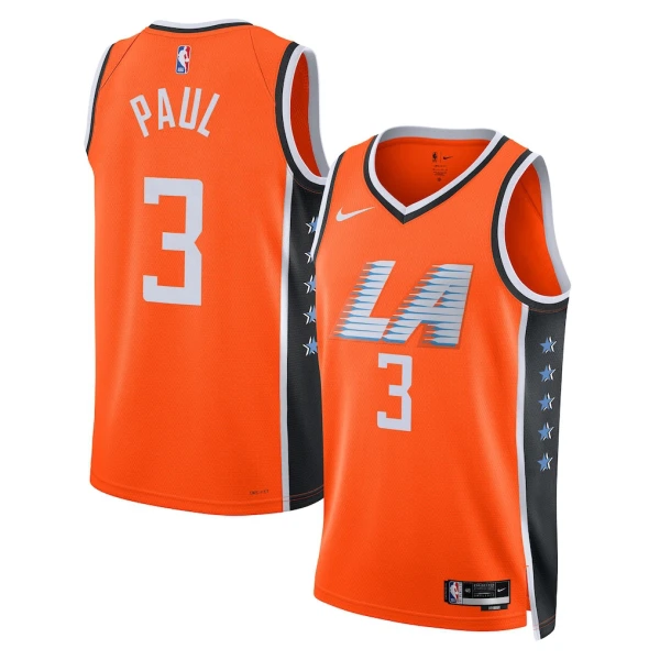 Maillot Homme LA Clippers Chris Paul City Edition 2025-26 Orange Swingman