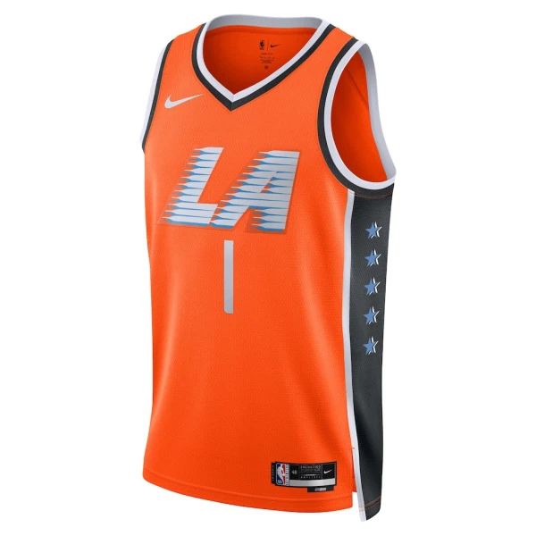 Maillot Homme LA Clippers James Harden City Edition 2025-26 Orange Swingman