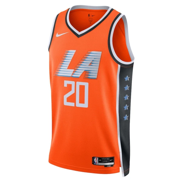 Maillot Homme LA Clippers John Collins City Edition 2025-26 Orange Swingman