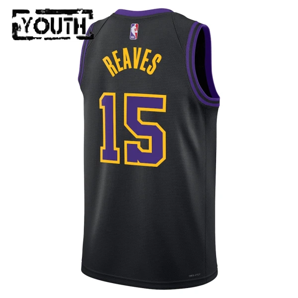 Maillot Enfant Los Angeles Lakers Austin Reaves City Edition 2025-26 Noir Swingman