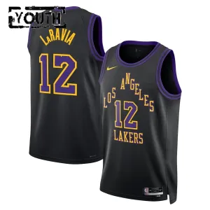 Maillot Enfant Los Angeles Lakers Jake Laravia City Edition 2025-26 Noir Swingman