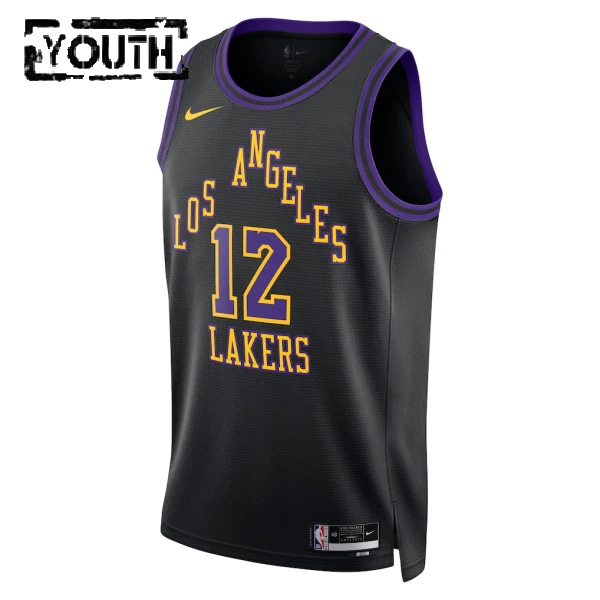 Maillot Enfant Los Angeles Lakers Jake Laravia City Edition 2025-26 Noir Swingman
