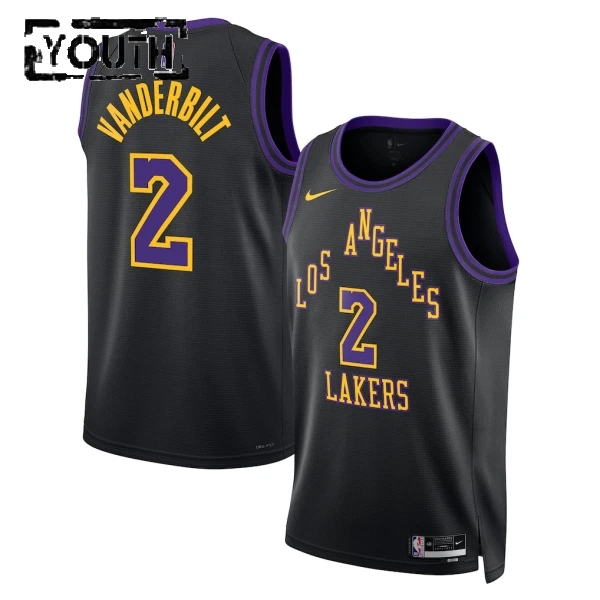 Maillot Enfant Los Angeles Lakers Jarred Vanderbilt City Edition 2025-26 Noir Swingman