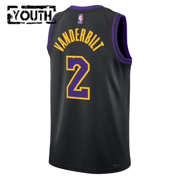 Maillot Enfant Los Angeles Lakers Jarred Vanderbilt City Edition 2025-26 Noir Swingman