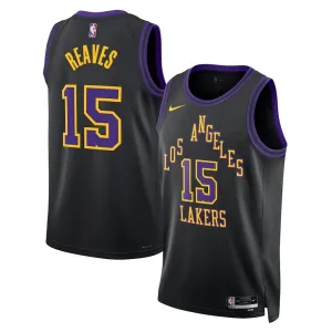 Maillot Homme Los Angeles Lakers Austin Reaves City Edition 2025-26 Noir Swingman