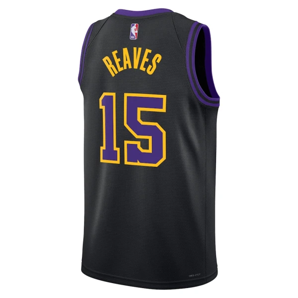 Maillot Homme Los Angeles Lakers Austin Reaves City Edition 2025-26 Noir Swingman