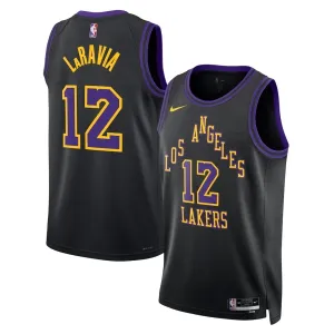 Maillot Homme Los Angeles Lakers Jake Laravia City Edition 2025-26 Noir Swingman
