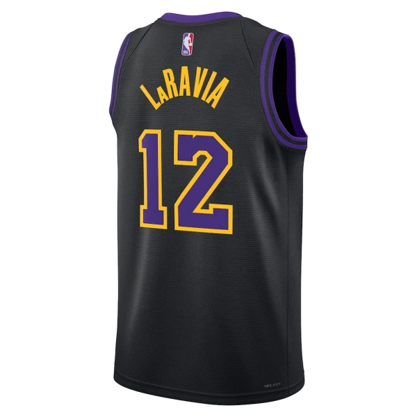 Maillot Homme Los Angeles Lakers Jake Laravia City Edition 2025-26 Noir Swingman