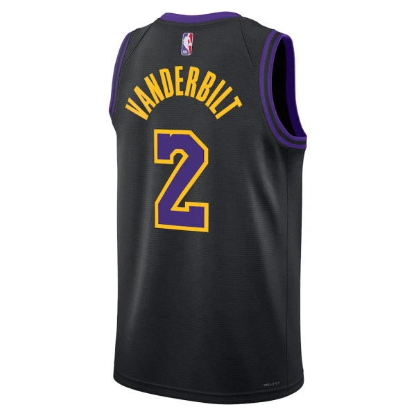 Maillot Homme Los Angeles Lakers Jarred Vanderbilt City Edition 2025-26 Noir Swingman