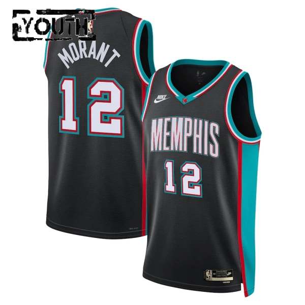 Maillot Enfant Memphis Grizzlies Ja Morant Classic Edition 2025-26 Noir Swingman