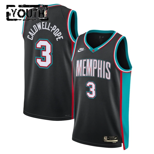 Maillot Enfant Memphis Grizzlies Kentavious Caldwell Pope Classic Edition 2025-26 Noir Swingman