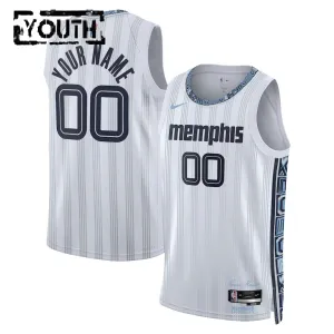Maillot Enfant Memphis Grizzlies Personnalisé City Edition 2025-26 Gris Swingman