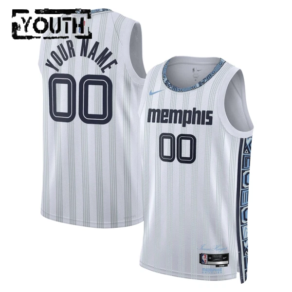 Maillot Enfant Memphis Grizzlies Personnalisé City Edition 2025-26 Gris Swingman Maillot Enfant Memphis Grizzlies Personnalisé City Edition 2025-26 Gris Swingman