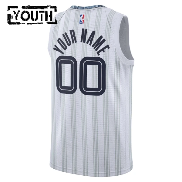 Maillot Enfant Memphis Grizzlies Personnalisé City Edition 2025-26 Gris Swingman