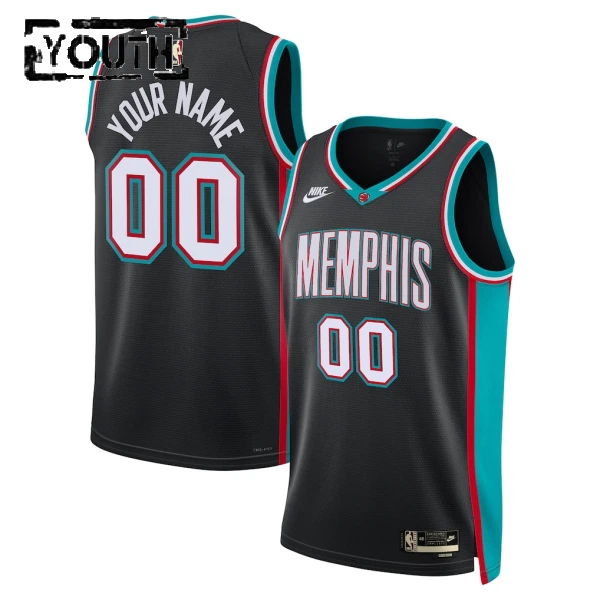 Maillot Enfant Memphis Grizzlies Personnalisé Classic Edition 2025-26 Noir Swingman