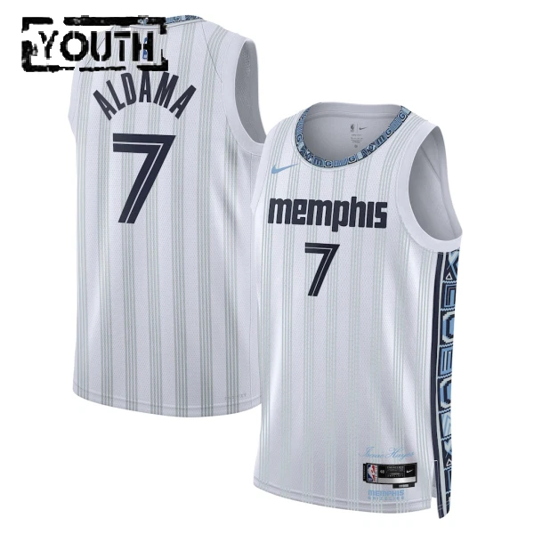 Maillot Enfant Memphis Grizzlies Santi Aldama City Edition 2025-26 Gris Swingman