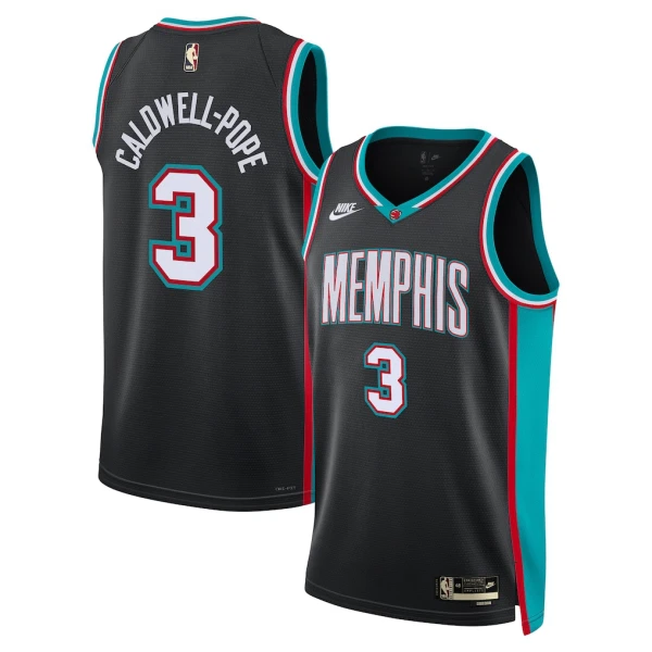 Maillot Homme Memphis Grizzlies Kentavious Caldwell Pope Classic Edition 2025-26 Noir Swingman