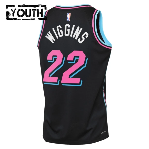 Maillot Enfant Miami Heat Andrew Wiggins City Edition 2025-26 Noir Swingman