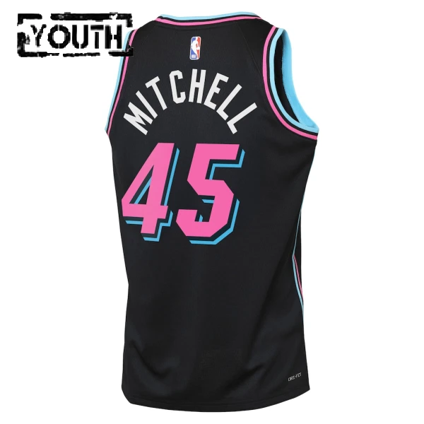 Maillot Enfant Miami Heat Davion Mitchell City Edition 2025-26 Noir Swingman