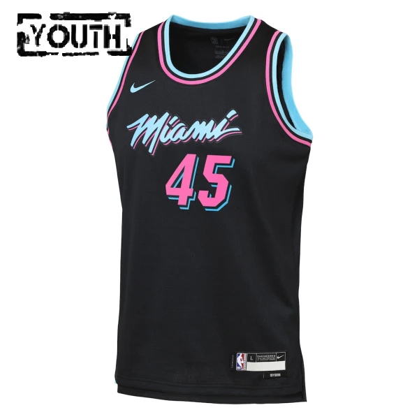Maillot Enfant Miami Heat Davion Mitchell City Edition 2025-26 Noir Swingman