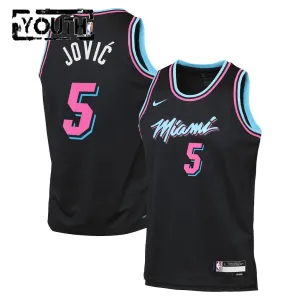 Maillot Enfant Miami Heat Nikola Jovic City Edition 2025-26 Noir Swingman