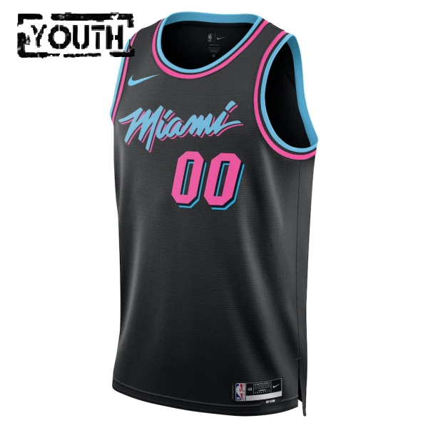 Maillot Enfant Miami Heat Personnalisé City Edition 2025-26 Noir Swingman