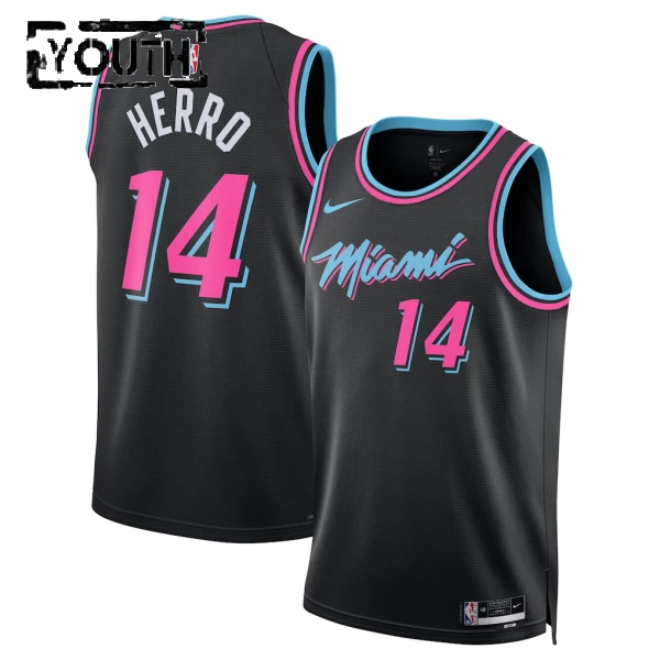Maillot Enfant Miami Heat Tyler Herro City Edition 2025-26 Noir Swingman