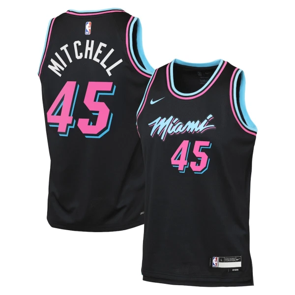 Maillot Homme Miami Heat Davion Mitchell City Edition 2025-26 Noir Swingman
