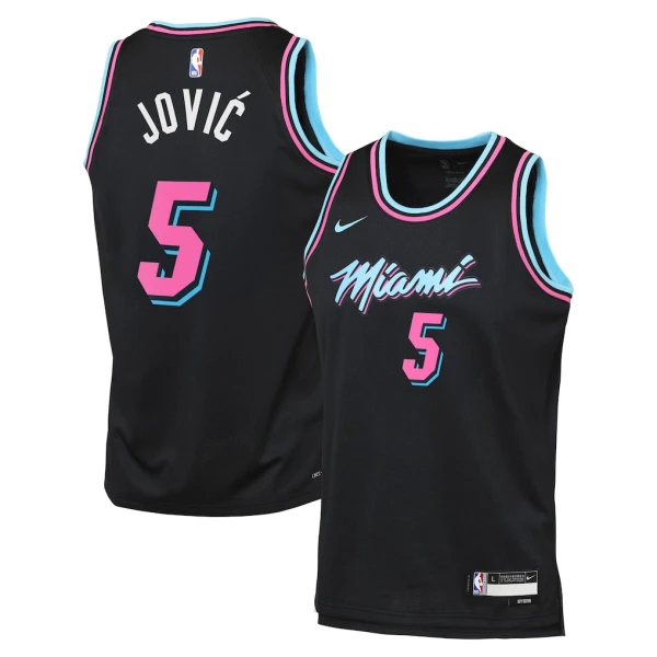 Maillot Homme Miami Heat Nikola Jovic City Edition 2025-26 Noir Swingman