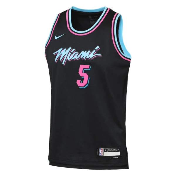 Maillot Homme Miami Heat Nikola Jovic City Edition 2025-26 Noir Swingman