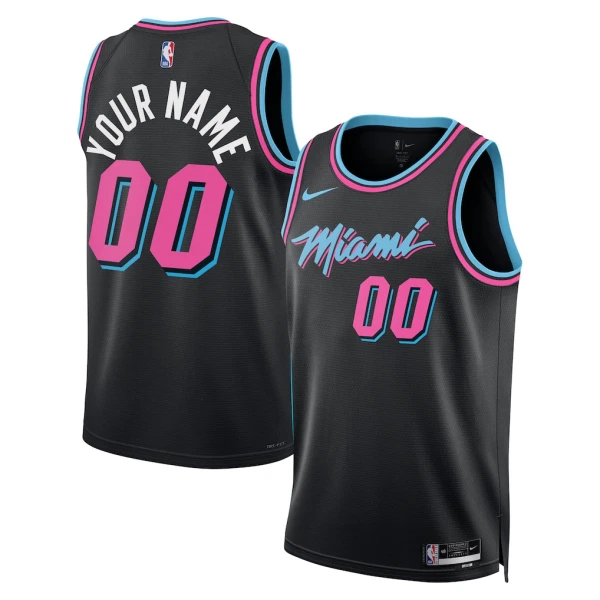 Maillot Homme Miami Heat Personnalisé City Edition 2025-26 Noir Swingman Maillot Homme Miami Heat Personnalisé City Edition 2025-26 Noir Swingman